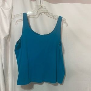 Avenue 26/28 turquoise tank cotton spandex blend euc
